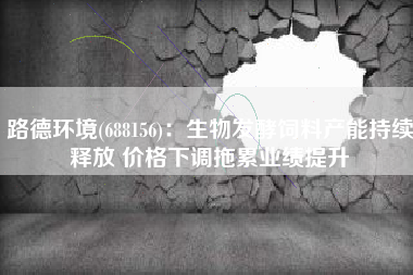 路德环境(688156)：生物发酵饲料产能持续释放 价格下调拖累业绩提升