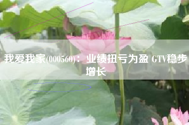 我爱我家(000560)：业绩扭亏为盈 GTV稳步增长