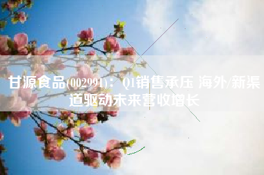 甘源食品(002991)：Q1销售承压 海外/新渠道驱动未来营收增长