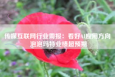 传媒互联网行业周报：看好AI应用方向 泡泡玛特业绩超预期