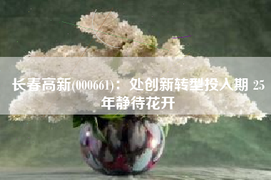 长春高新(000661)：处创新转型投入期 25年静待花开