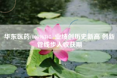 华东医药(000963)：业绩创历史新高 创新管线步入收获期