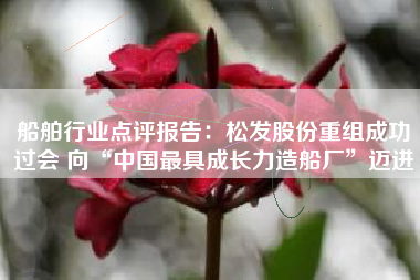 船舶行业点评报告：松发股份重组成功过会 向“中国最具成长力造船厂”迈进
