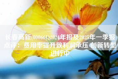 长春高新(000661)2024年报及2025年一季报点评：费用率提升致利润承压 创新转型进行中
