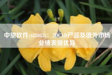 中望软件(688083)：3DCAD产品及境外市场业绩表现优异