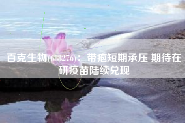 百克生物(688276)：带疱短期承压 期待在研疫苗陆续兑现