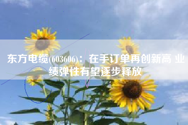 东方电缆(603606)：在手订单再创新高 业绩弹性有望逐步释放