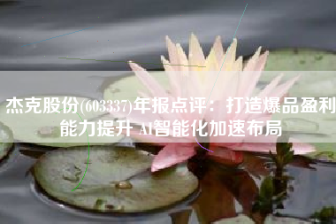 杰克股份(603337)年报点评：打造爆品盈利能力提升 AI智能化加速布局