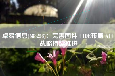 卓易信息(688258)：完善固件+IDE布局 AI+战略持续推进