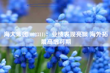 海大集团(002311)：业绩表现亮眼 海外拓展高增可期
