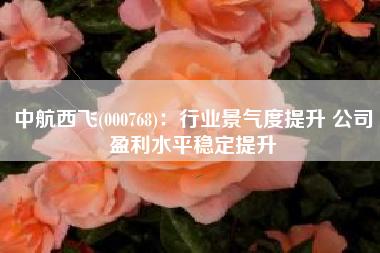 中航西飞(000768)：行业景气度提升 公司盈利水平稳定提升