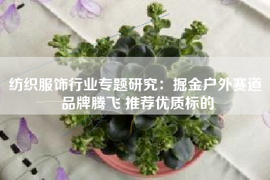 纺织服饰行业专题研究：掘金户外赛道 品牌腾飞 推荐优质标的
