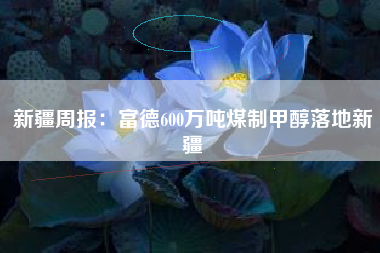 新疆周报：富德600万吨煤制甲醇落地新疆