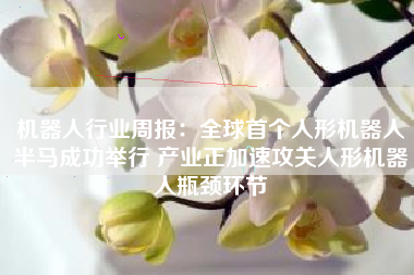 机器人行业周报：全球首个人形机器人半马成功举行 产业正加速攻关人形机器人瓶颈环节