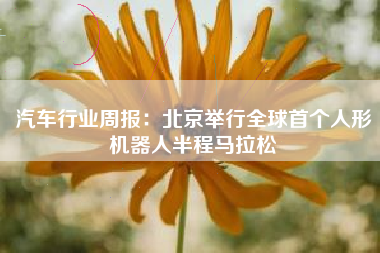 汽车行业周报：北京举行全球首个人形机器人半程马拉松
