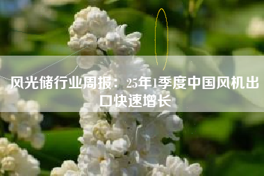 风光储行业周报：25年1季度中国风机出口快速增长