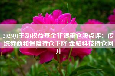 2025Q1主动权益基金非银重仓股点评:传统券商和保险持仓下降 金融科技持仓回升 2025Q1主动权益基金非银重仓股点评:传统券商和保险持仓下降 金融科技持仓回升