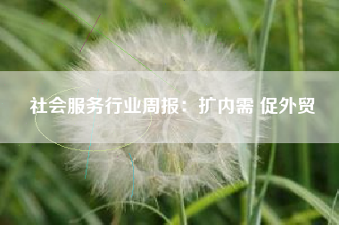 社会服务行业周报：扩内需 促外贸