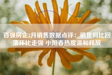 百强房企3月销售数据点评：销售同比回落环比走强 小阳春热度温和释放