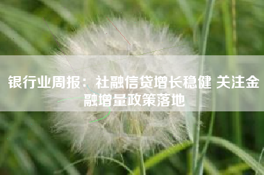 银行业周报：社融信贷增长稳健 关注金融增量政策落地