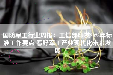 国防军工行业周报：工信部印发2025年标准工作要点 看好军工产业现代化未来发展