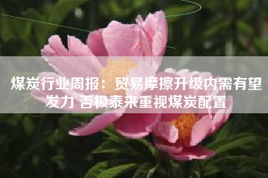 煤炭行业周报：贸易摩擦升级内需有望发力 否极泰来重视煤炭配置
