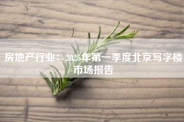 房地产行业:2025年第一季度北京写字楼市场报告 房地产行业:2025年第一季度北京写字楼市场报告
