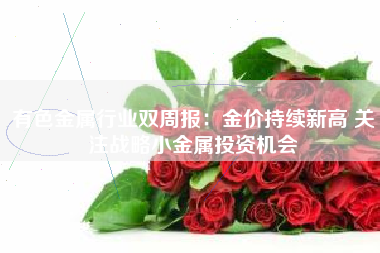 有色金属行业双周报：金价持续新高 关注战略小金属投资机会