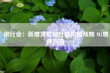 银行业：新增贷款和社融均超预期 M1增速回升