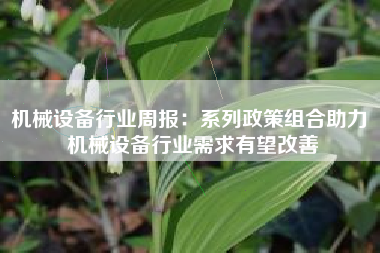 机械设备行业周报：系列政策组合助力 机械设备行业需求有望改善