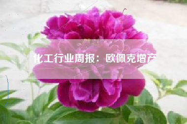 化工行业周报：欧佩克增产