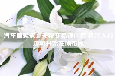 汽车周观点：关税交易钝化后 机器人板块可开始左侧布局