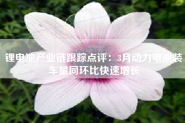 锂电池产业链跟踪点评：3月动力电池装车量同环比快速增长