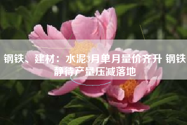 钢铁、建材：水泥3月单月量价齐升 钢铁静待产量压减落地