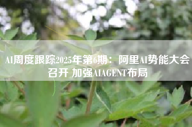 AI周度跟踪2025年第6期：阿里AI势能大会召开 加强AIAGENT布局