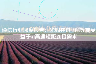 通信行业深度报告：光铜共进 AEC等或受益于AI高速短距连接需求