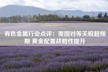 有色金属行业点评：美国对等关税超预期 黄金配置战略性提升