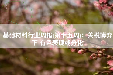 基础材料行业周报(第十五周):关税博弈下 有色表现或分化 基础材料行业周报(第十五周):关税博弈下 有色表现或分化