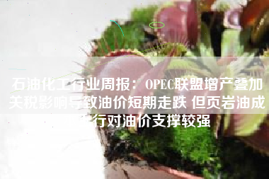 石油化工行业周报：OPEC联盟增产叠加关税影响导致油价短期走跌 但页岩油成本上行对油价支撑较强