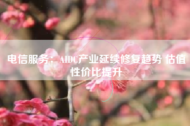 电信服务：AIDC产业延续修复趋势 估值性价比提升
