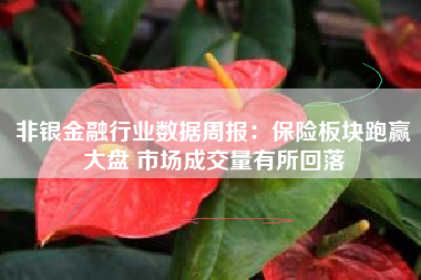 非银金融行业数据周报：保险板块跑赢大盘 市场成交量有所回落