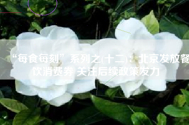 “每食每刻”系列之(十二)：北京发放餐饮消费券 关注后续政策发力