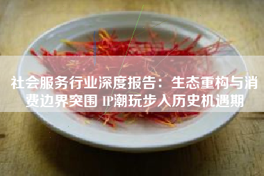 社会服务行业深度报告：生态重构与消费边界突围 IP潮玩步入历史机遇期