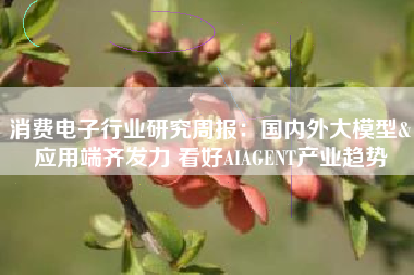 消费电子行业研究周报：国内外大模型&应用端齐发力 看好AIAGENT产业趋势