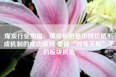 煤炭行业周报：煤炭长协是市场价格形成机制的成功案例 重视“对等关税”下的板块机会