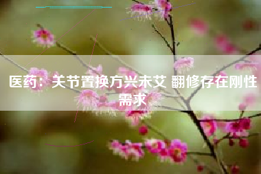 医药：关节置换方兴未艾 翻修存在刚性需求