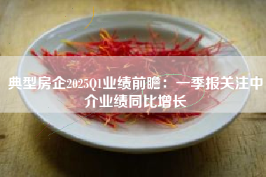 典型房企2025Q1业绩前瞻：一季报关注中介业绩同比增长