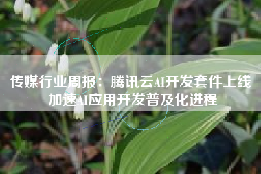 传媒行业周报：腾讯云AI开发套件上线 加速AI应用开发普及化进程