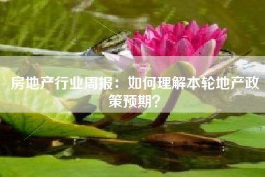 房地产行业周报：如何理解本轮地产政策预期？