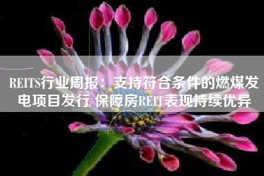 REITS行业周报：支持符合条件的燃煤发电项目发行 保障房REIT表现持续优异